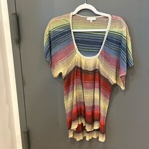 Rainbow sheer blouse